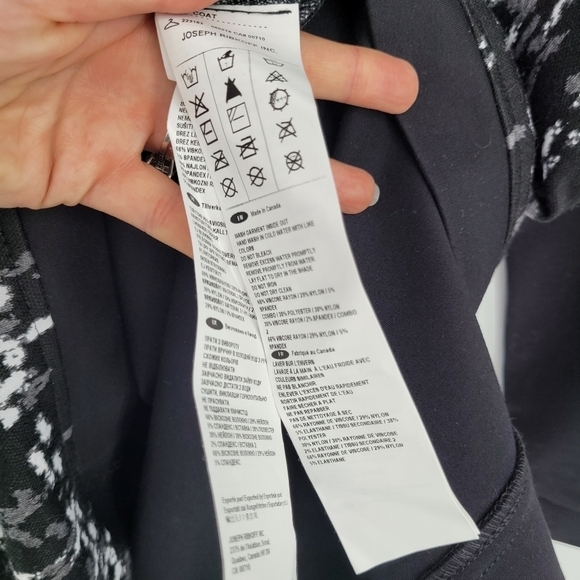 JOSEPH Ribkoff Black Grey white Coat Style blazer midi size 16 - Picture 10 of 10